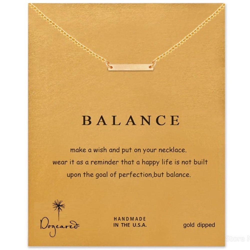 Balance Gold Dipped Dainty Necklace